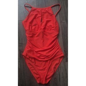 NWOT Ellen Tracy Slimming Ruched One-piece Women's Size 10 Bathingsuit Swimsuit